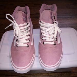 VANS high top sneakers in PINK sz 6 wmn